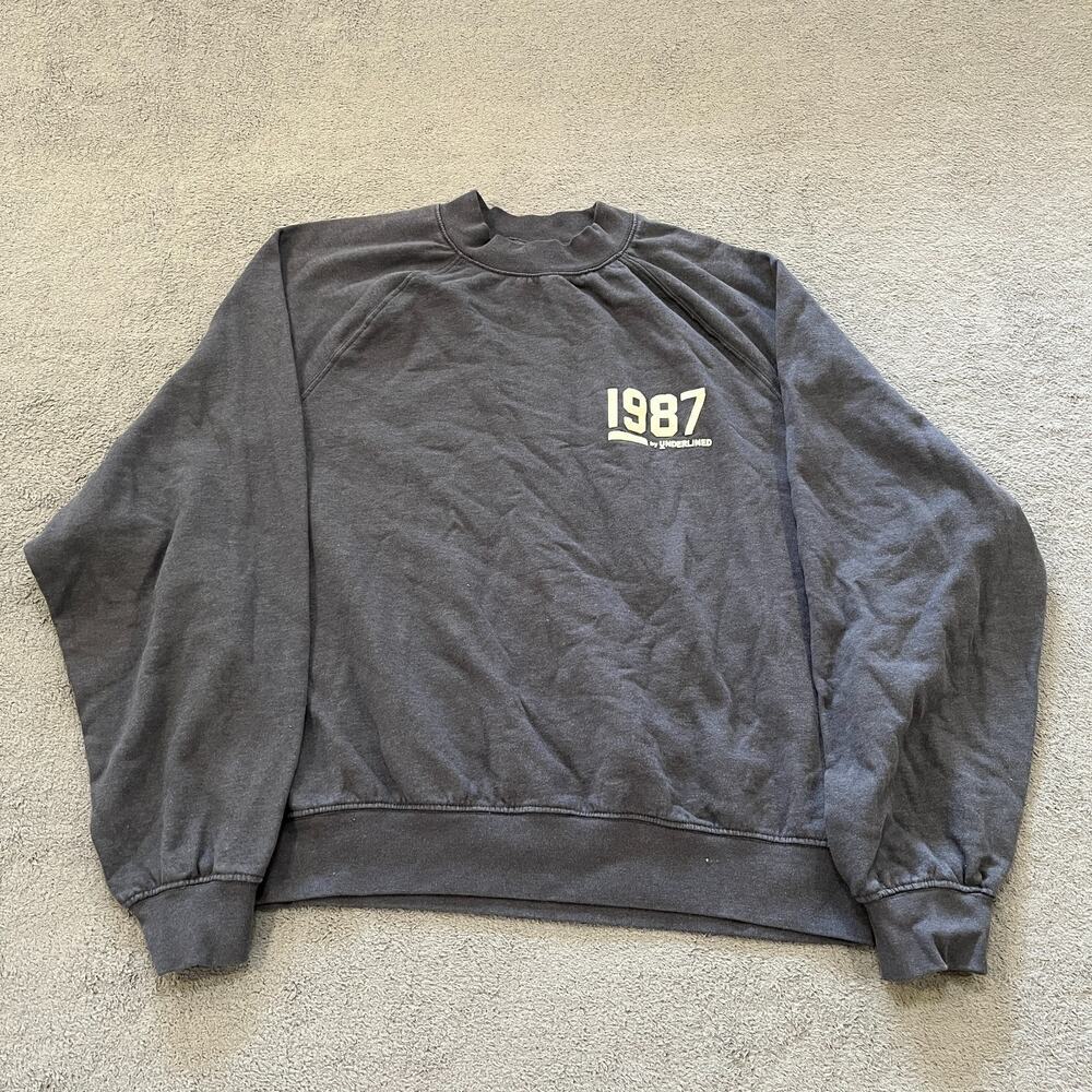 Just Attitude Gray Casual Crewneck Long Sleeve Pullover Sweatshirt Men's Large
